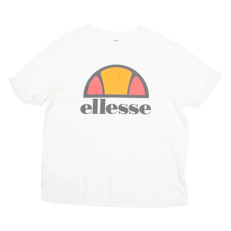 ELLESSE Womens T-Shirt White UK 12