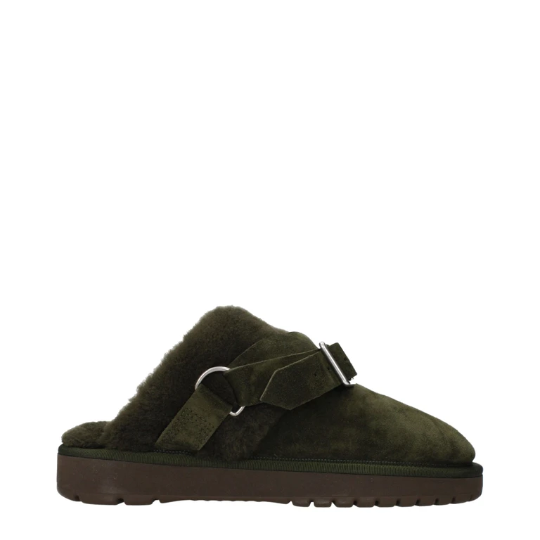 Burberry Green Leather Slippers - Men
