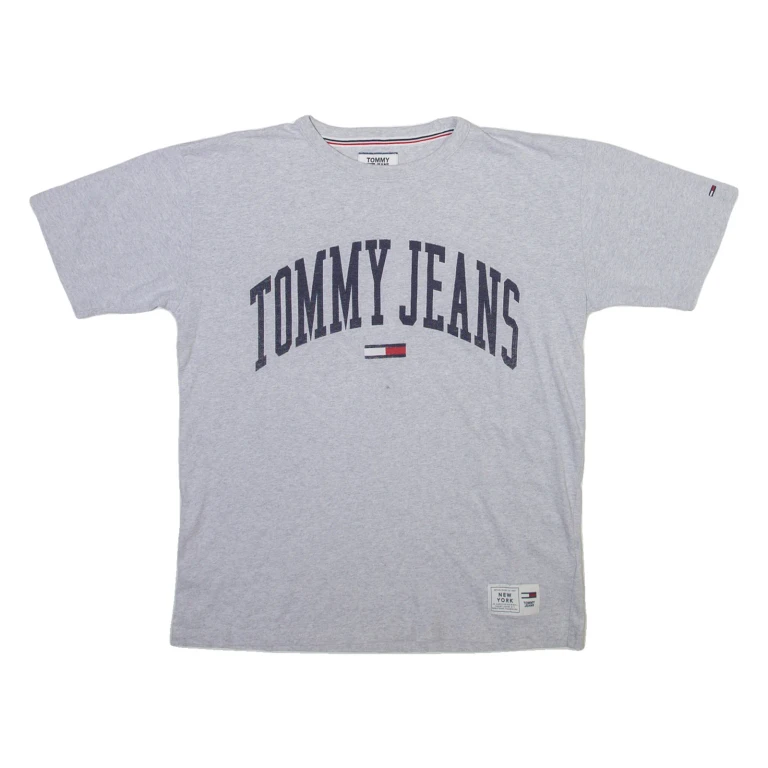 TOMMY JEANS Mens T-Shirt Grey S