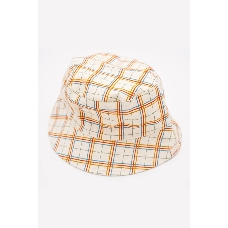 Kids Reversible Bucket Hat Plaid