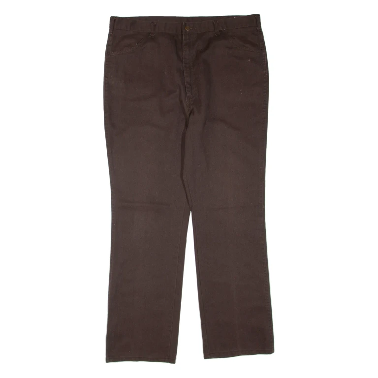 DICKIES Mens Trousers Brown Regular Flared W40 L32