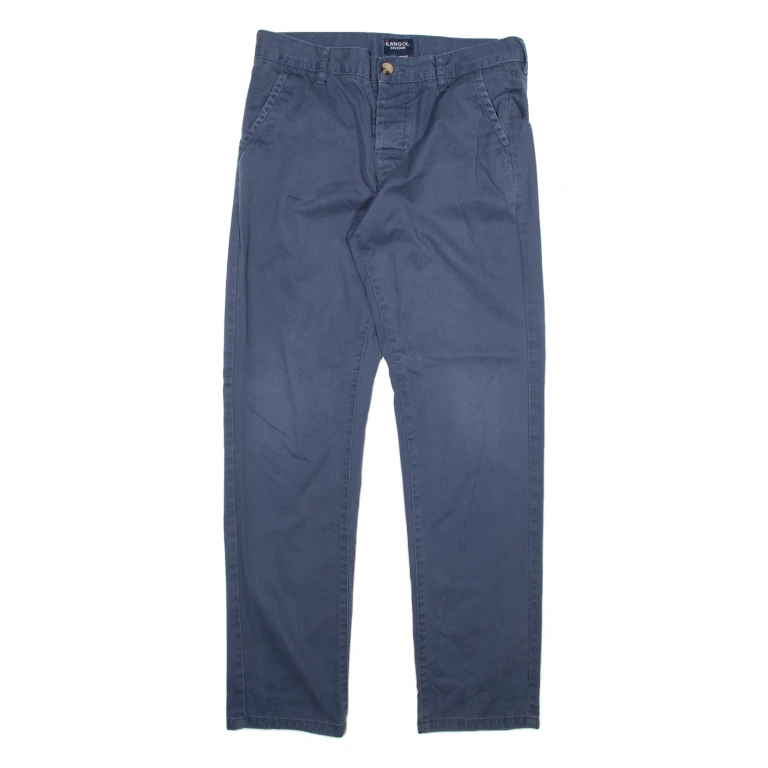 KANGOL Mens Trousers Blue Slim Straight W32 L31