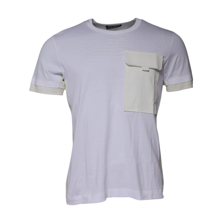 White Cotton Crew Neck Short Sleeves T-Shirt - Men