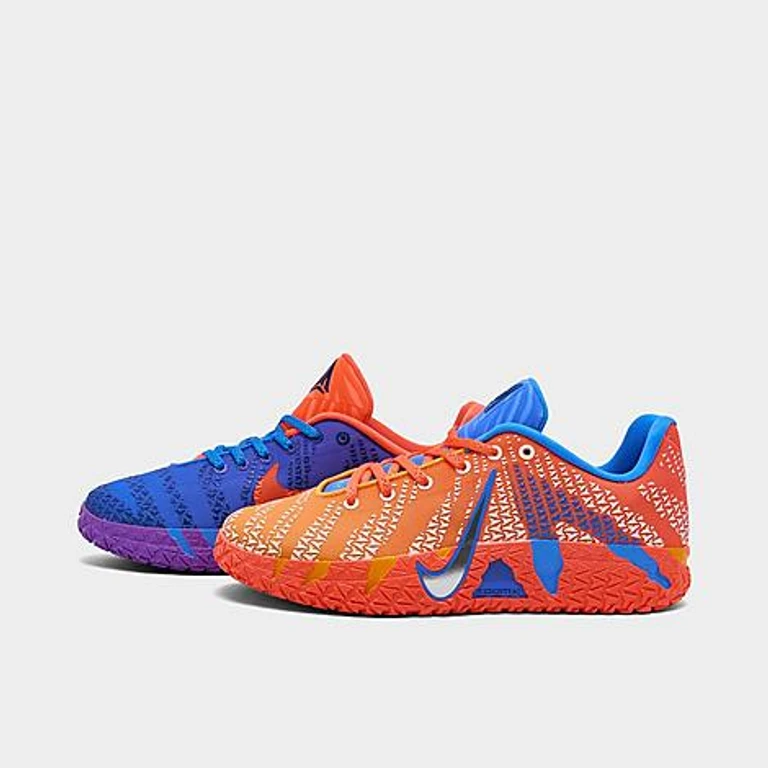 Big Kids Ja 3 Basketball Shoes in Blue Crystal/Turf Orange/Midnight Navy Size: 3.5