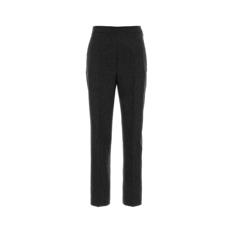Jil Sander Dark Grey Wool Pant 013 Exterior: Pantaloni - Women