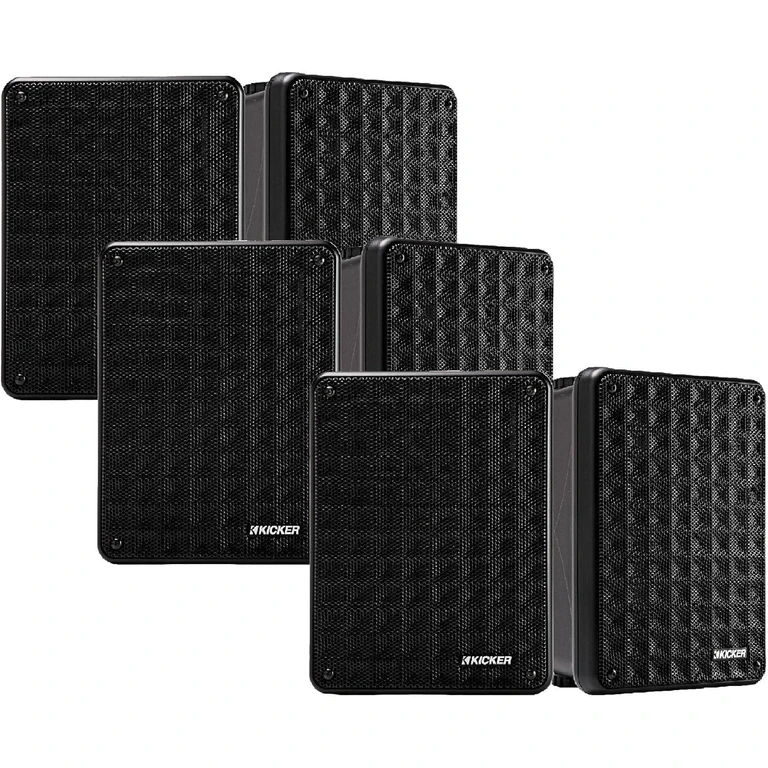 KB6 2-Way Full Range Indoor Outdoor Speakers (6 Speaker Bundle)
