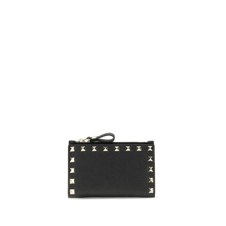Valentino Garavani Black Calf Leather Bos Taurus Wallet - Women