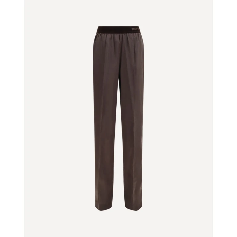 Stretch silk satin Pants Female L
