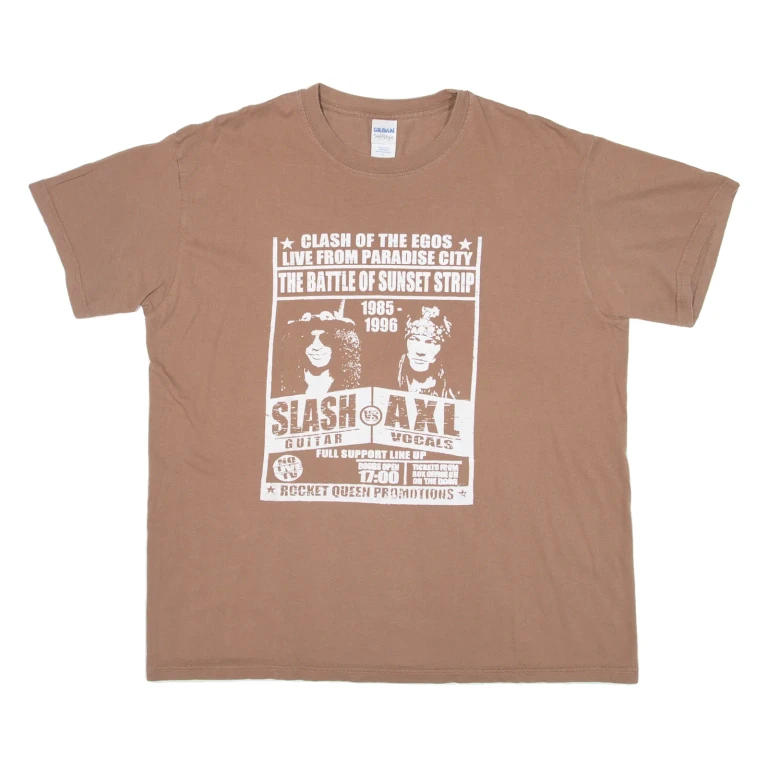 GILDAN Mens T-Shirt Brown L