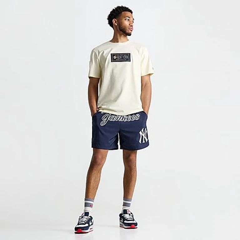 Pro Standard Men's New York Yankees MLB Classic Woven Shorts in Midnight Navy Size: Small