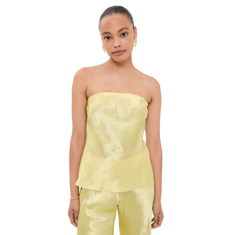 CAMI NYC Palma Strapless Top Buttercup XXS