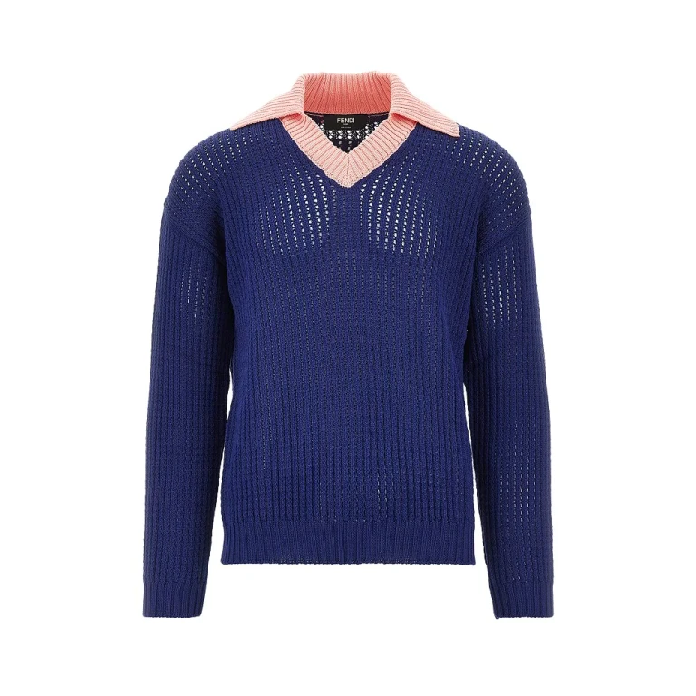 Pull en maille ajourée Fendi pour homme taille 48