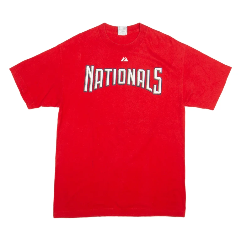 MAJESTIC Mens T-Shirt Red L
