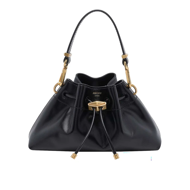 Jimmy Choo Sac Porté Épaule - Noir (CINCHSMALLGUVBLACKGOLD)