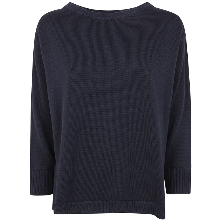ROSSO PURO Long Sleeved Boat Neckline Sweater