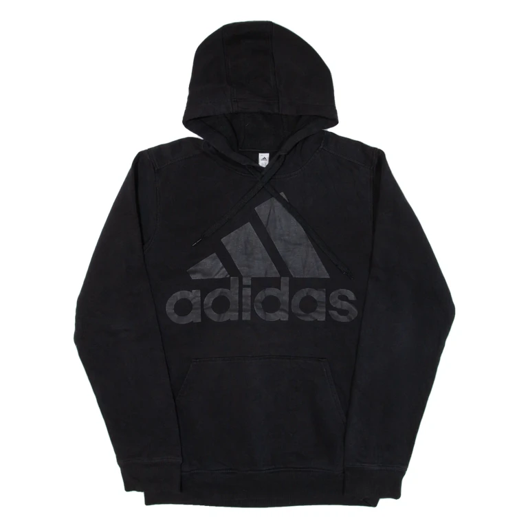 ADIDAS Mens Black Hoodie S