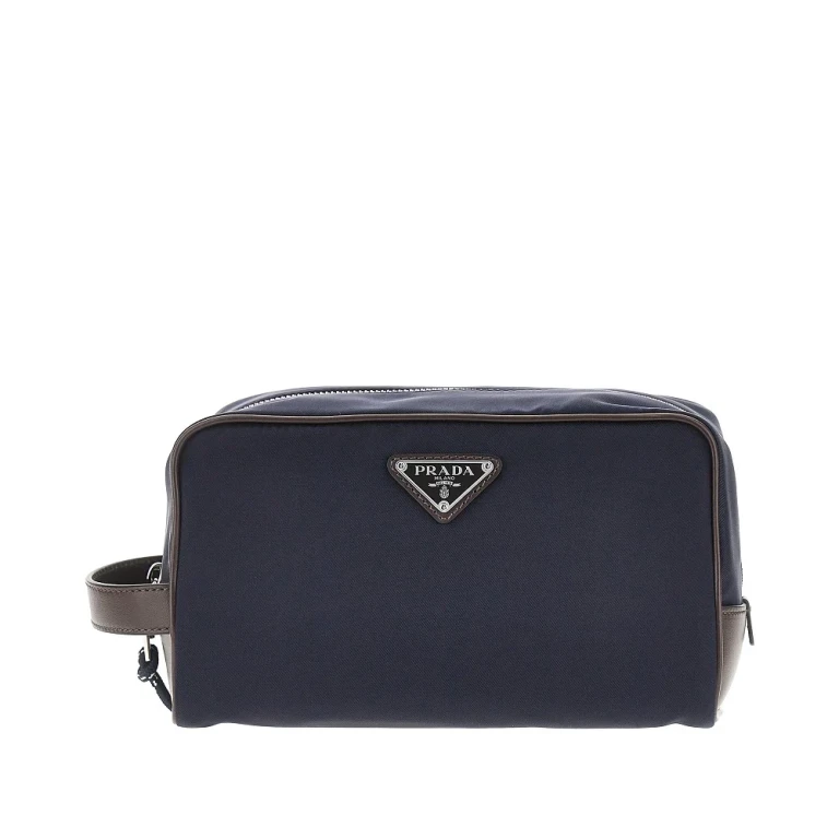 PRADA Leather and Re-Nylon 'Speedrock' pouch Man One Size
