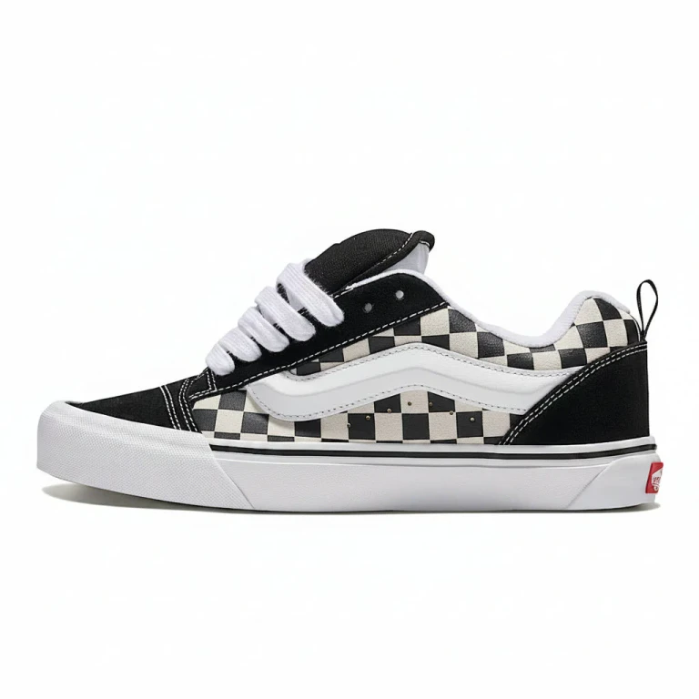 [vn000d22bpb] Mens Vans Knu Skool 'checkerboard Black White' - Black/white