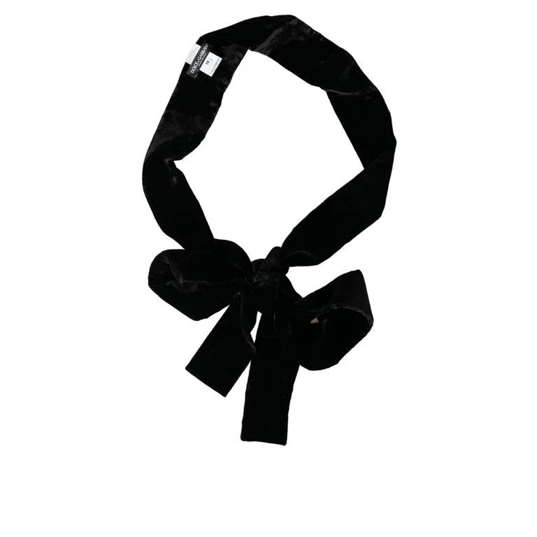 Dolce & Gabbana Black Viscose Wide Waist Women Belt Cotton Silk - Women
