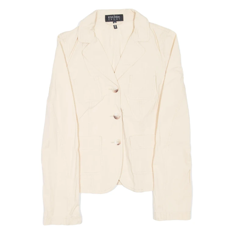 ESCADA SPORT Womens Overcoat Jacket Beige M