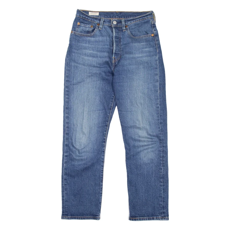 LEVI'S 501 BIG E Jeans Womens Blue Regular Straight Stone Wash W26 L25