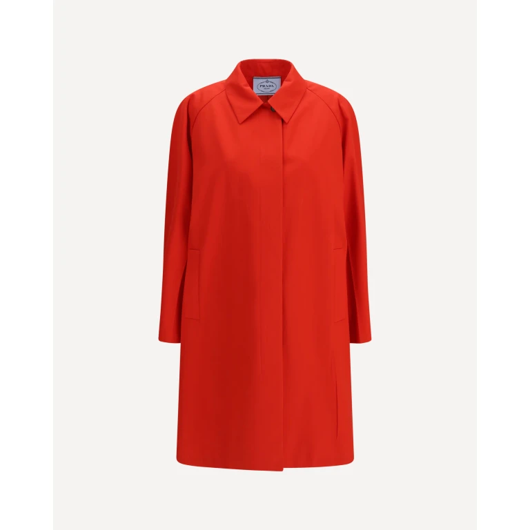 Manteau Prada en gabardine de coton pour femme, taille 42