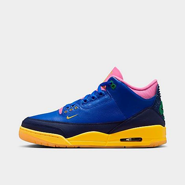 Jordan Air Retro 3 Basketball Shoes in Racer Blue/Lucky Green/Blue Void Size: 4.0