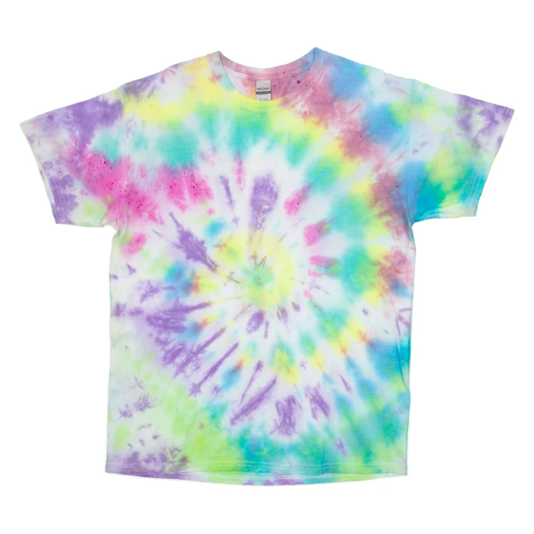 GILDAN Mens Tie Dye T-Shirt Green L