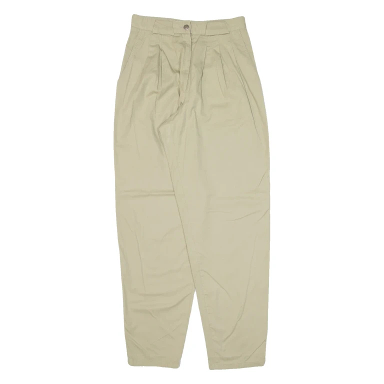 Womens Trousers Beige Relaxed Tapered W27 L30