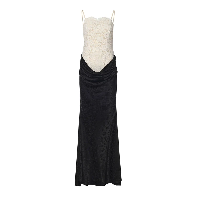 For Love & Lemons Robe Au Genou - Noir (KPS0017WHITE)