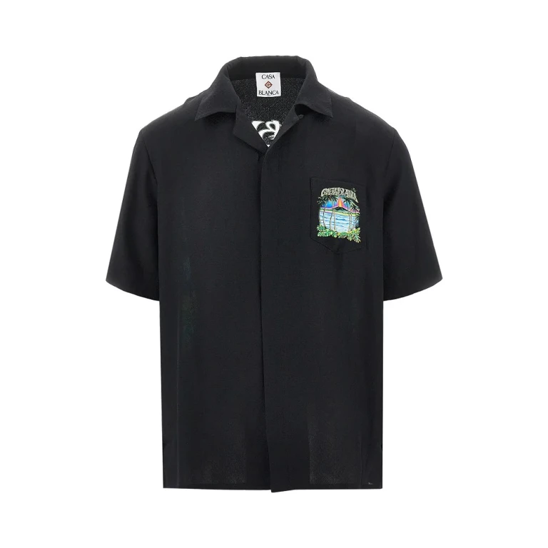 Casablanca Volcano Short-sleeve Graphic Shirt