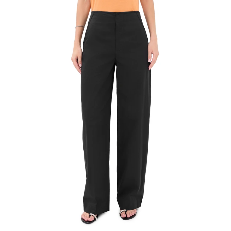 Elastic Back Cotton Trousers Ink 14