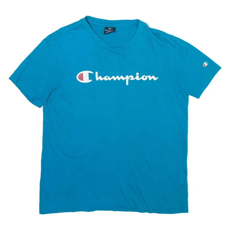 CHAMPION Mens T-Shirt Blue S