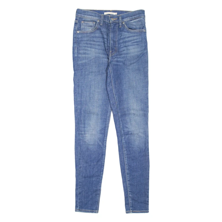 LEVI'S Mile High Womens Jeans Blue Slim Skinny Stone Wash W27 L30