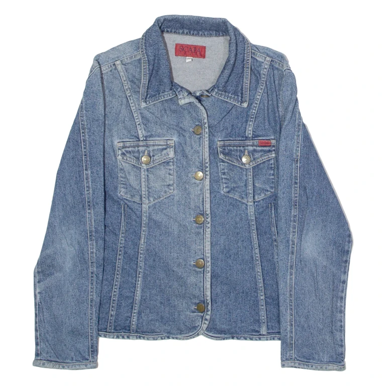 SCAPA JEANS Womens Denim Jacket Blue UK 8