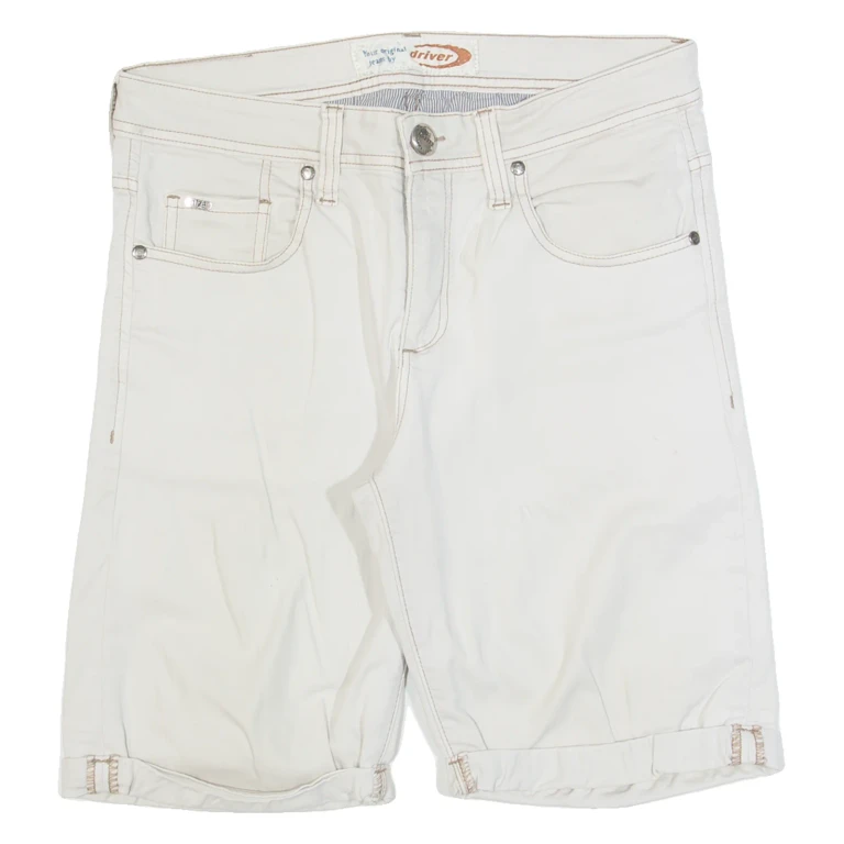 DRIVER Mens Chino Shorts Beige M W32