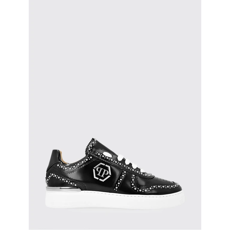 Brushed Leather Low-Top Sneakers with Embroidered Monogram (FADSMSC3980PLE010N02)