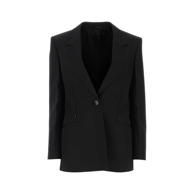 Givenchy Black Wool Blend Blazer Giacche E Gilet - Women