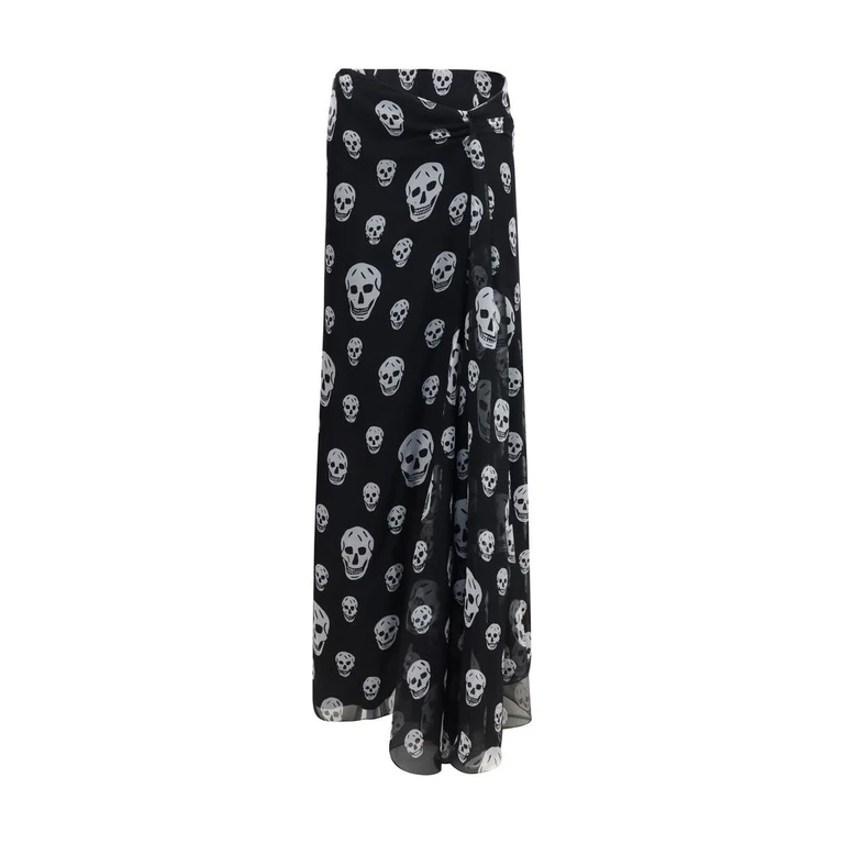 Black Silk Long Skirt - Women