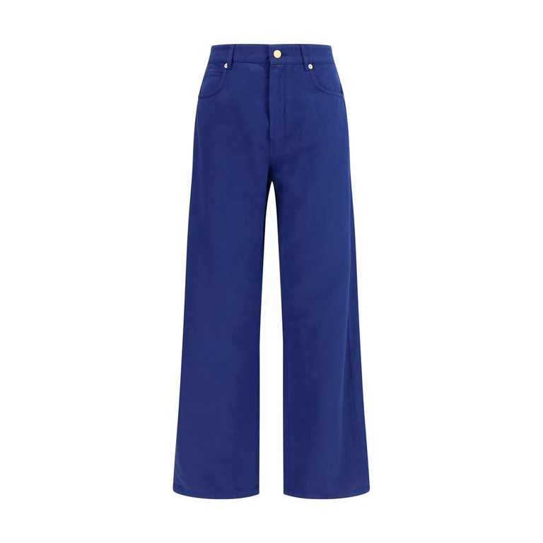 'S Max Mara Blue Cotton Casual Pants - Women