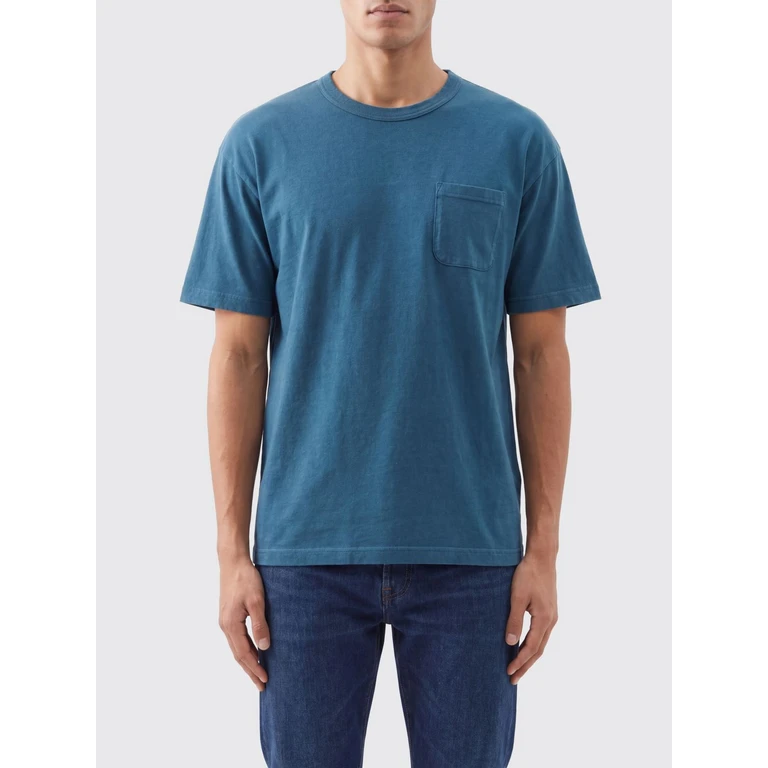 Relaxed-Fit Cotton Jersey Crewneck T-Shirt with Pocket (0126105010011LTINDIGO)