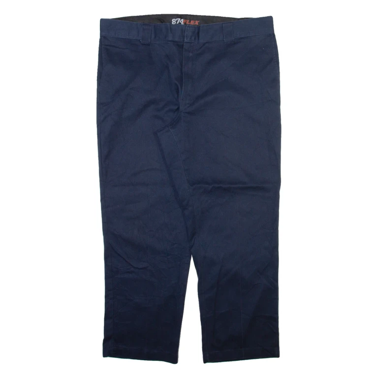 DICKIES 874 Workwear Mens Trousers Blue Regular Straight W42 L30