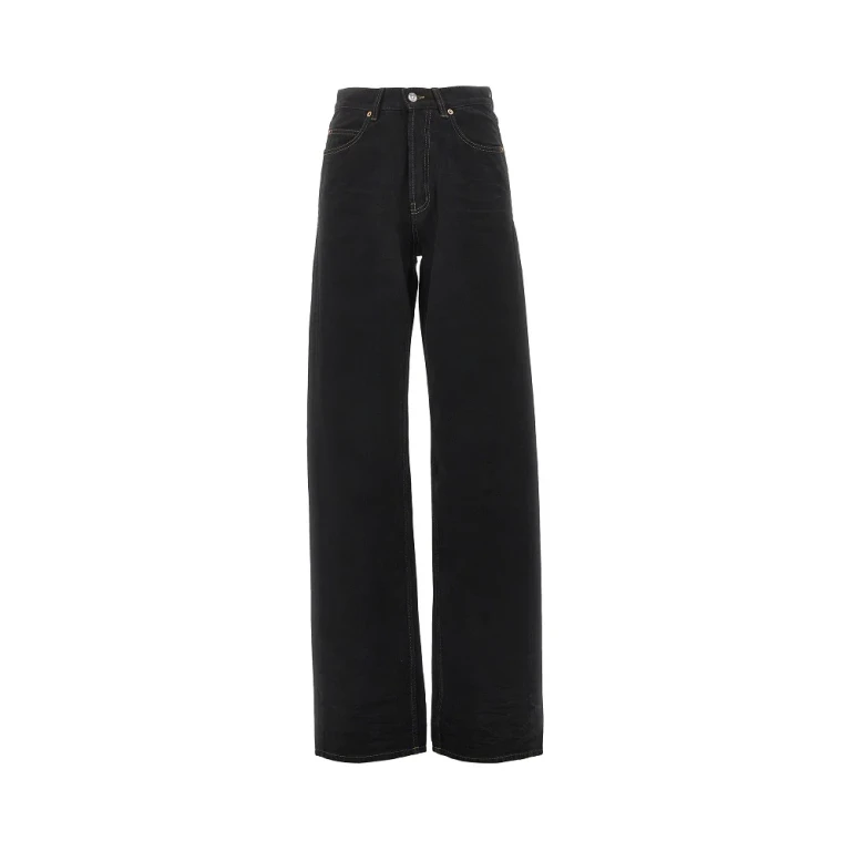 SAINT LAURENT V-cut high-rise waist jeans Woman 26