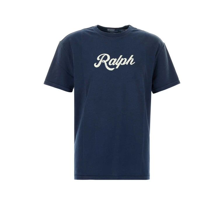 Polo Ralph Lauren Navy Blue Cotton T-Shirt Darkcobaltwhite Exterior - Men