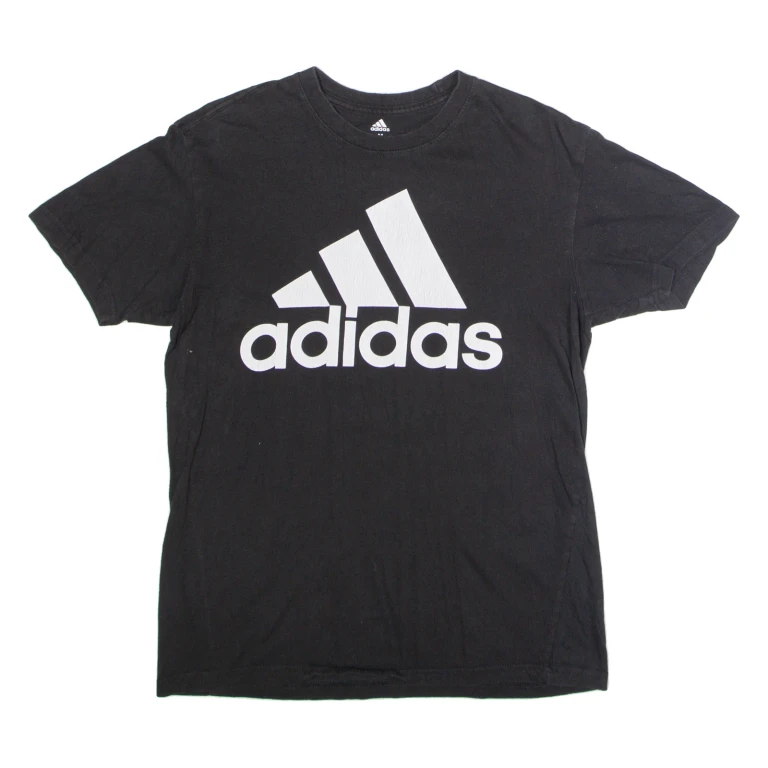 ADIDAS Mens T-Shirt Black Crew Neck M