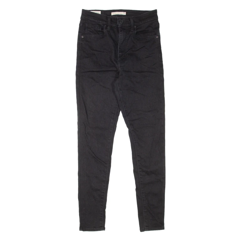 LEVI'S Mile High BIG E Womens Jeans Black Slim Skinny W28 L28