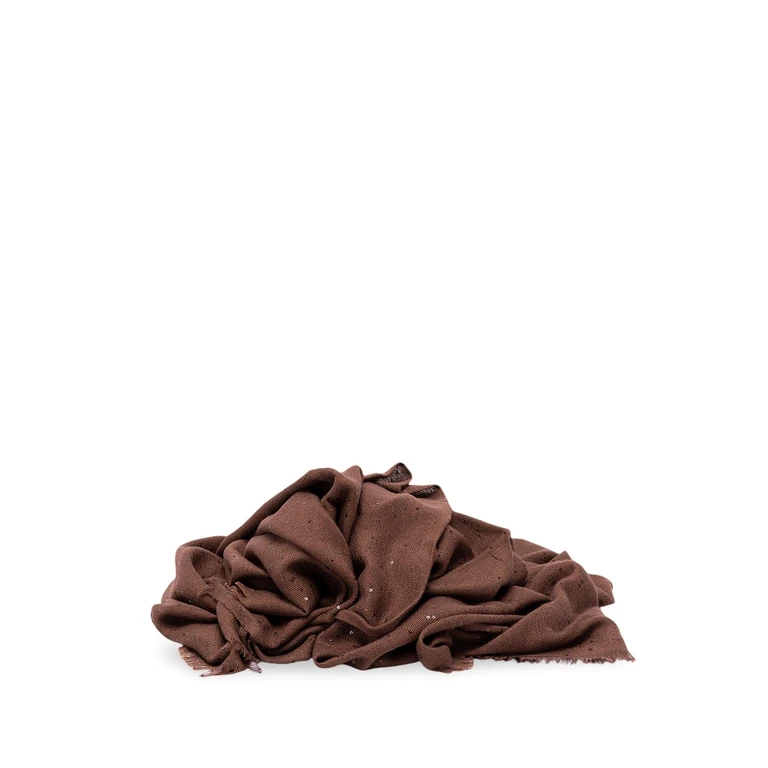 Brunello Cucinelli Cashmere And Silk `Diamond` Yarn Scarf (MSC915029)