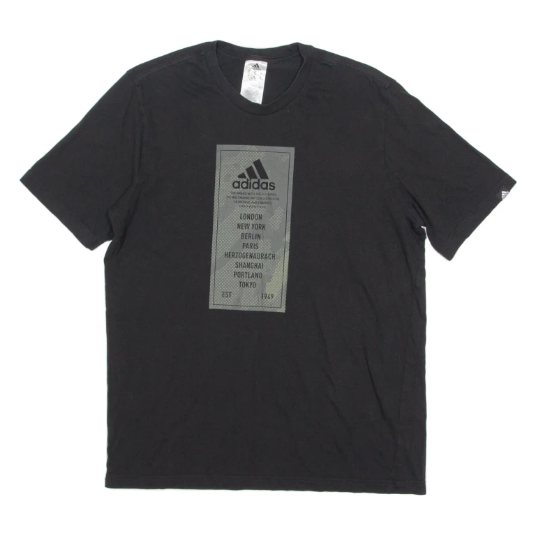 ADIDAS Mens T-Shirt Black Crew Neck M (EE1-281024-4989)