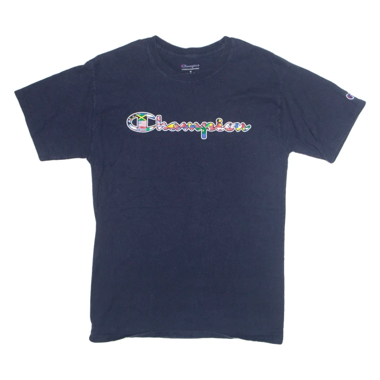 CHAMPION Womens T-Shirt Blue M