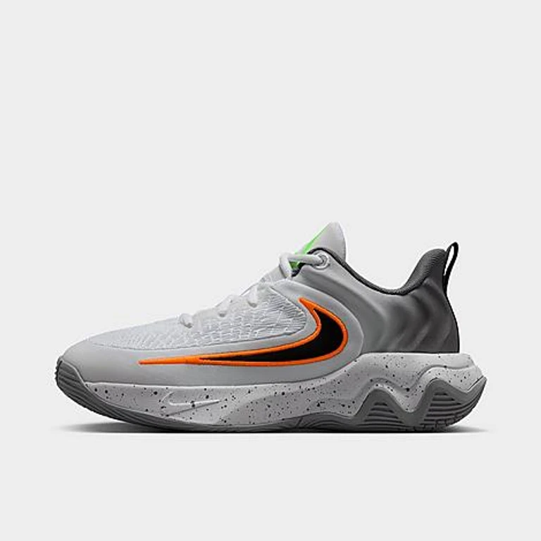 Nike Big Kids Giannis Immortality 4 Basketball Shoes in White/Volt/Wolf Grey Size: 3.5